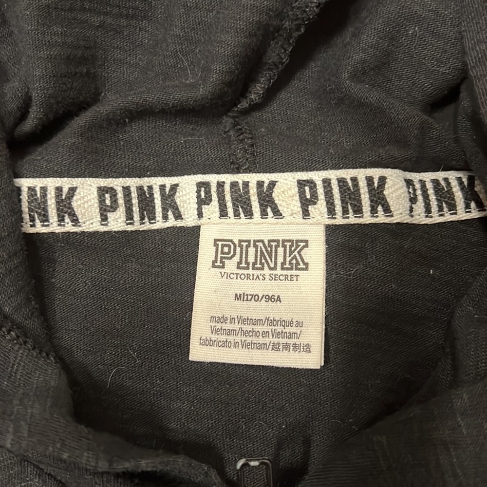 Victoria’s Secret PINK Black Full Zip Hoodie - Picture 6 of 12